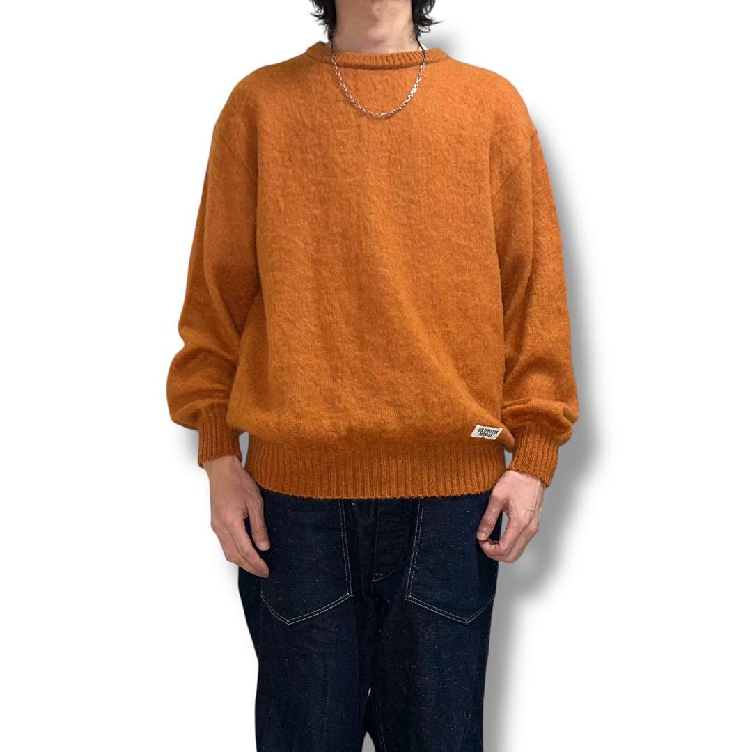 美品 ワコマリア モヘア ブレンド ミドルゲージ シャギー ニット セーター