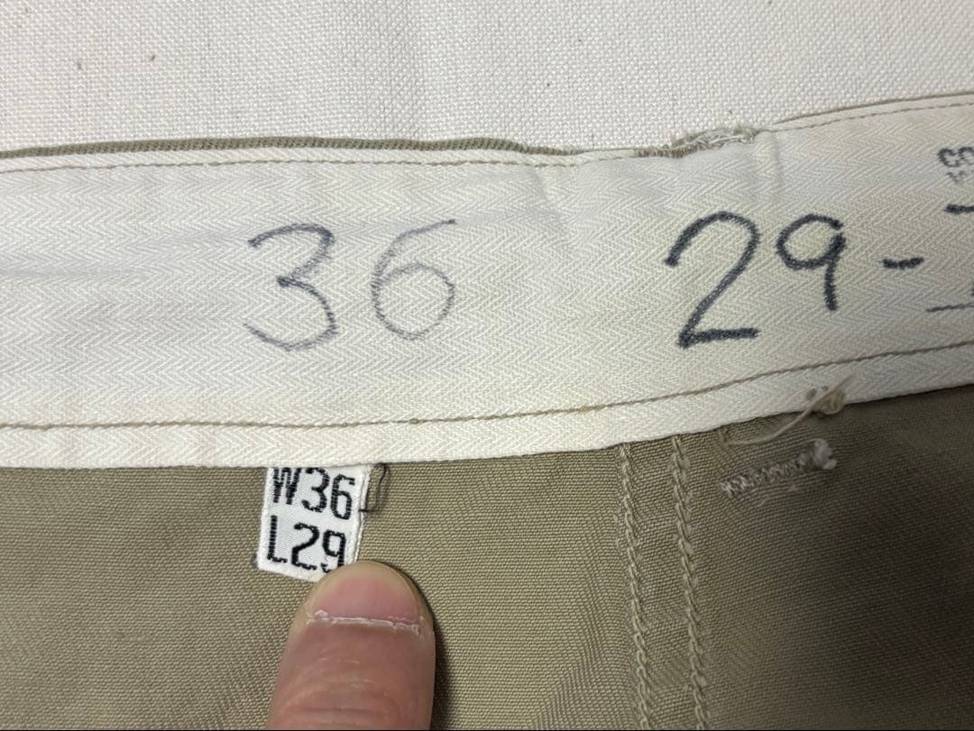 40’sオリジナル 45カーキ U.S.ARMY M45 両玉縁 尿素ボタン