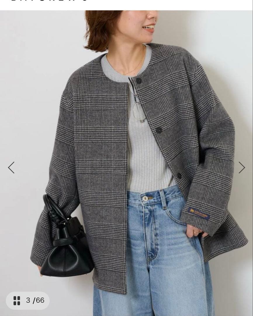 新品未使用！スーパーファインビーバークルーネックコート