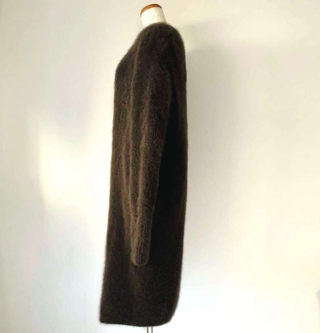 美品✨ガリャルダガランテ ふわふわラクーン100% ロングカーディガン ブラウン