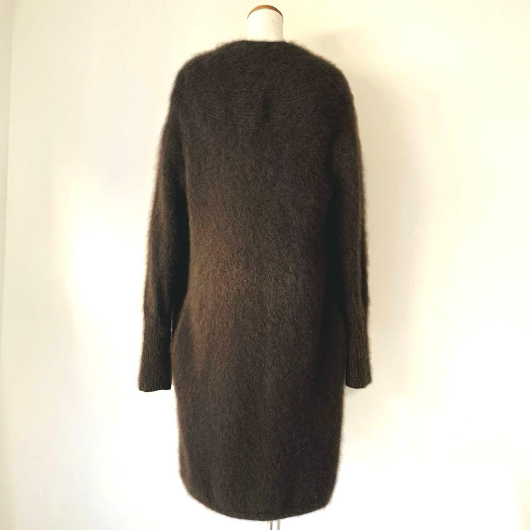 美品✨ガリャルダガランテ ふわふわラクーン100% ロングカーディガン ブラウン