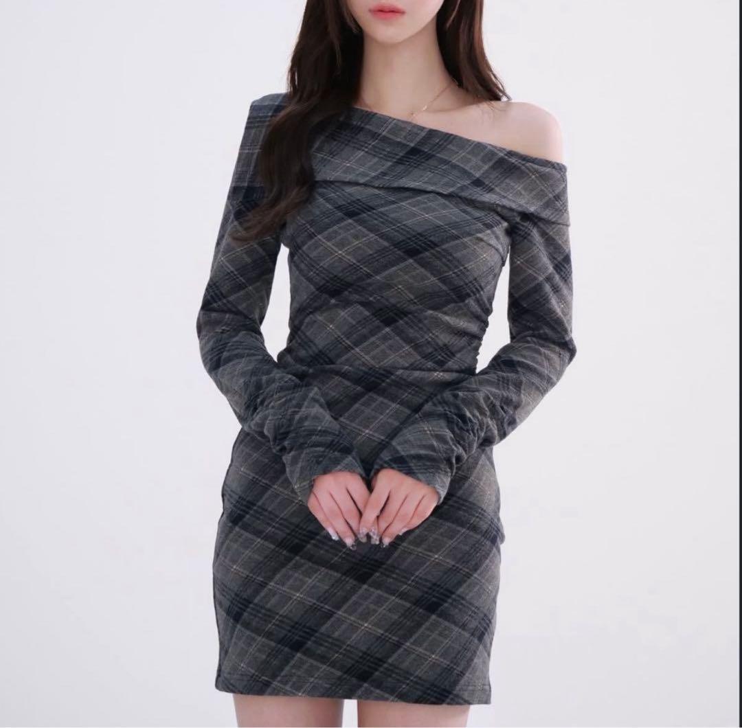 Yilon イロン　ONE-SHOULDER CHECK MINI OP