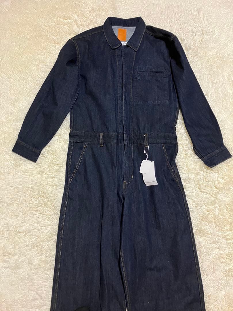 未使用　アダムエロペ　ジーンズ　デニム　インディゴ　オールインワン