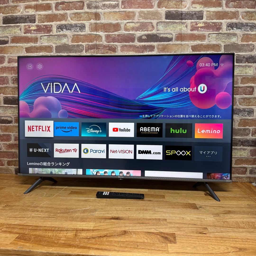 2022年製！43V型 4Kチューナー内蔵 液晶テレビ 43A65G ネット動画