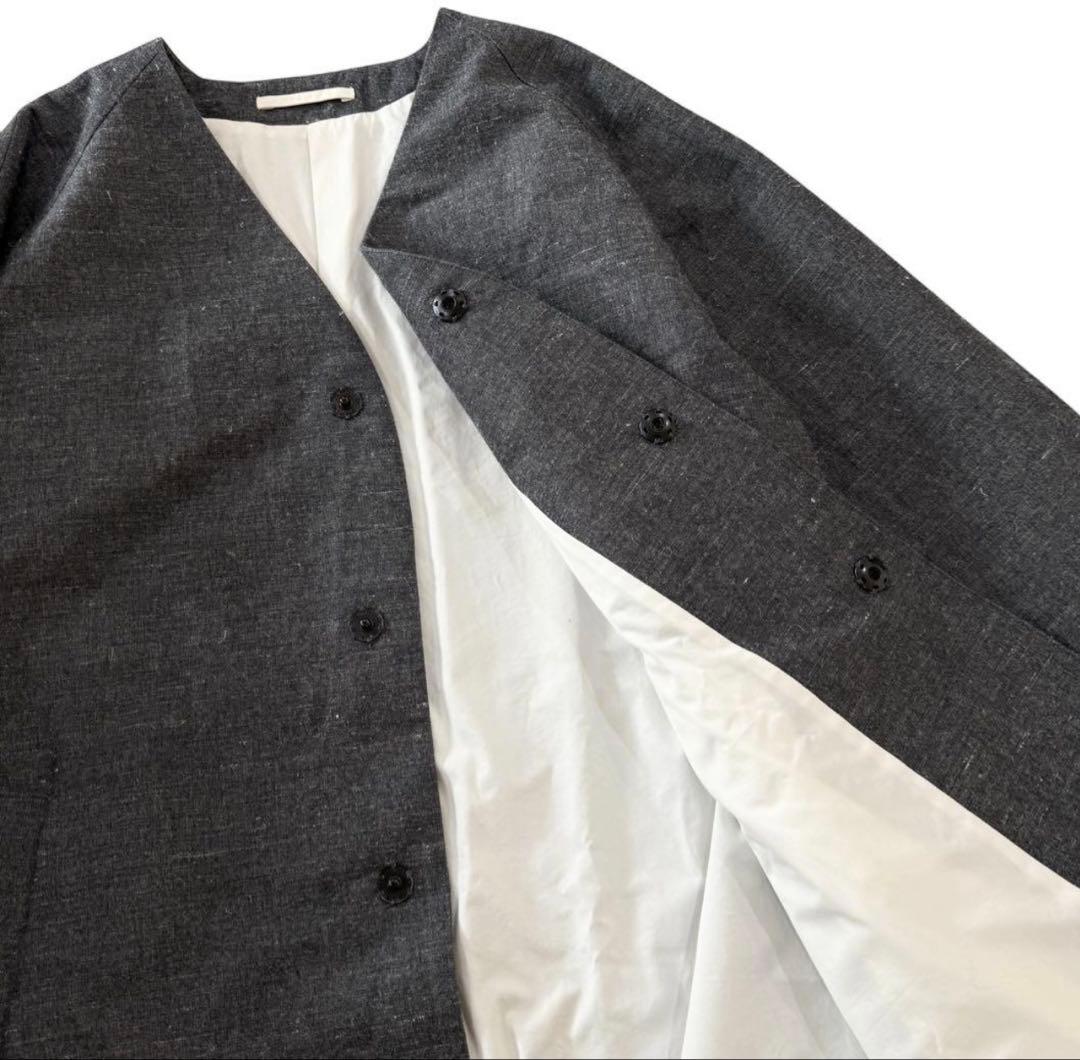 1回着用超美品　YOKO SAKAMOTO ヨーコサカモト　ウールリネンコート
