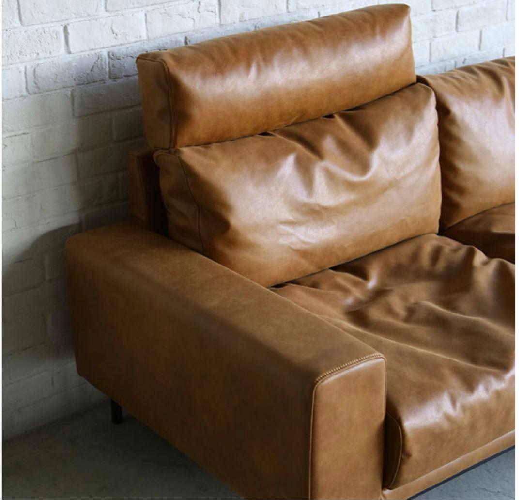 たこ　クラッシュゲート　プルート2.5人掛けソファ　ヘッドレスト×2