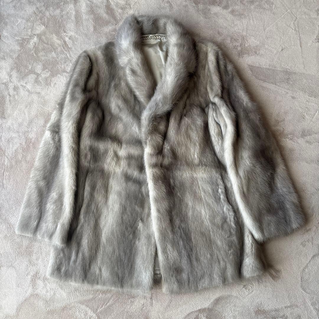 サファイヤミンクファーコート リアルファー 11号