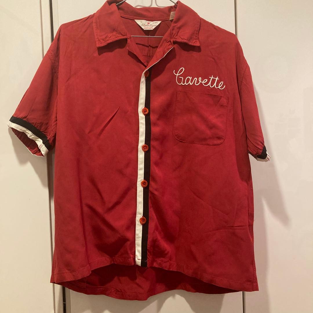Style eyesボーリングシャツ　Gavette 半袖シャツ 赤