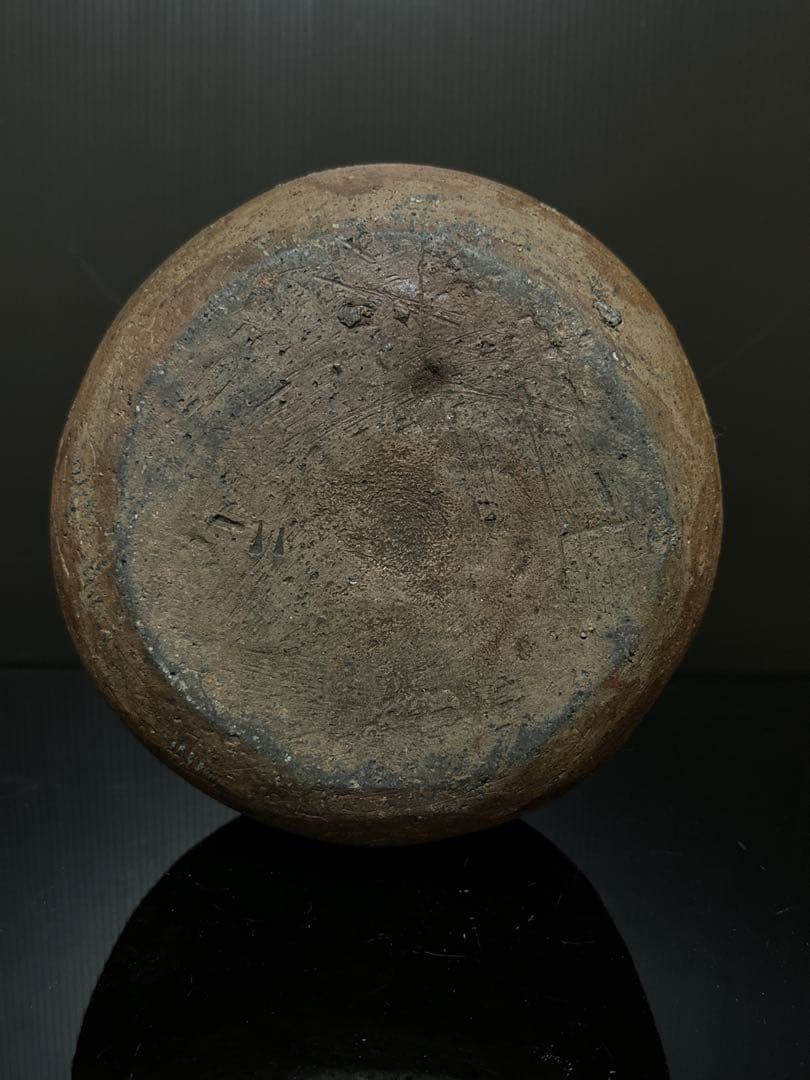 室町時代 極上 古備前 被焼 拉口緋襷自然釉 船徳利 蕪徳利 花瓶 酒器