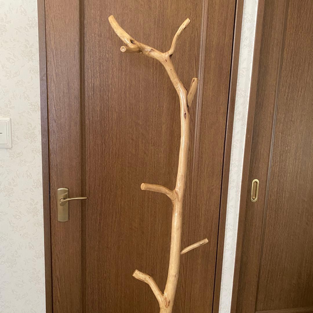 天然木チークポールハンガー