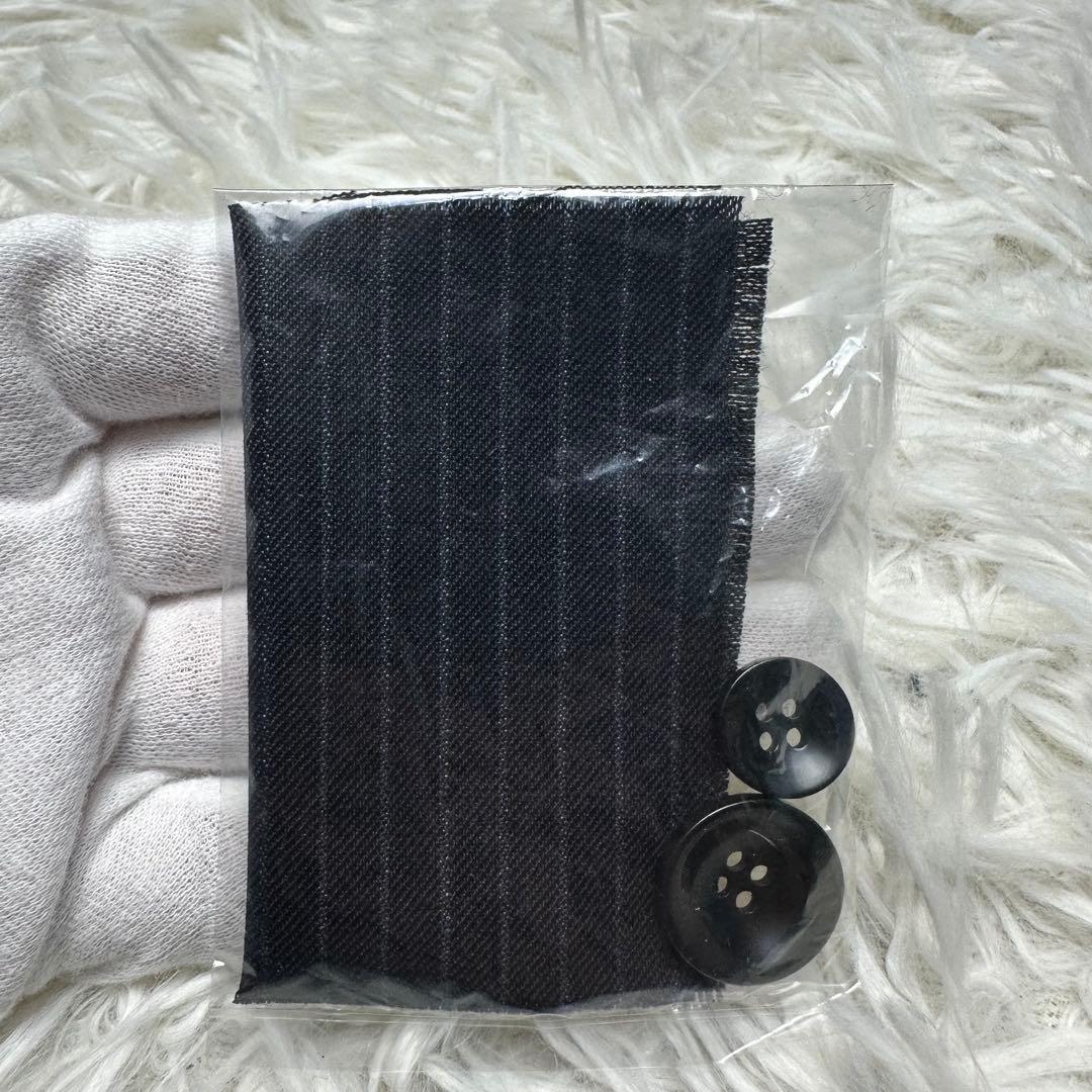 未使用級 スーツセレクト セットアップ ウール混 ネイビー 共布ボタン有 A6