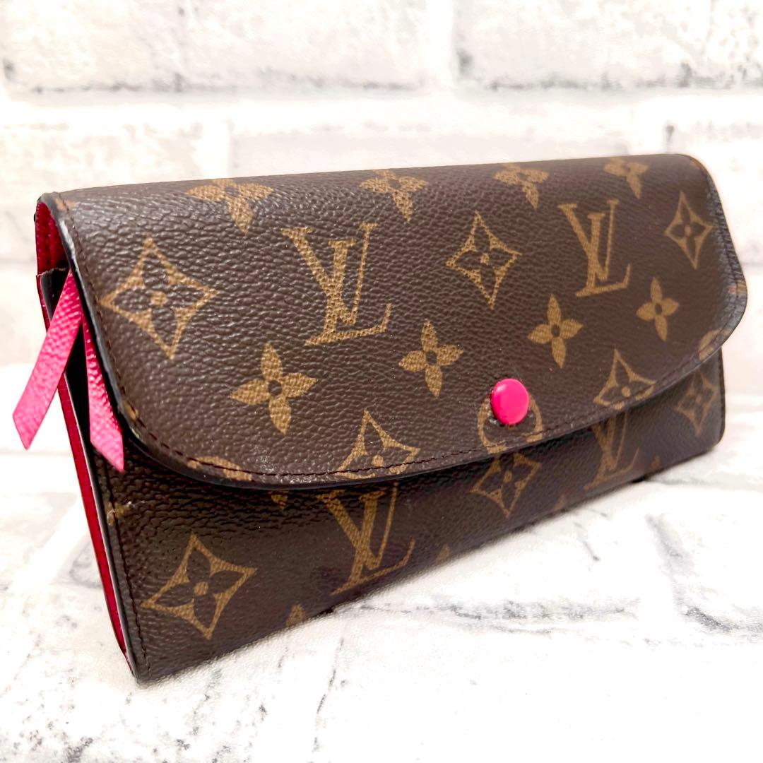 ルイヴィトン モノグラム ポルトフォイユ エミリー ホットピンクM41943