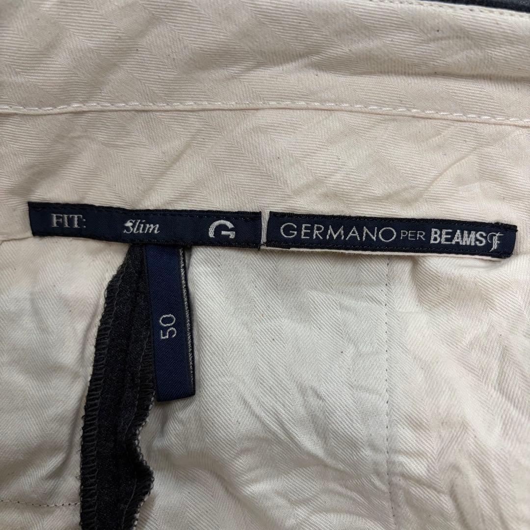 【BEAMS F】GERMANO ジェルマーノ　ウール スラックス　パンツ　50