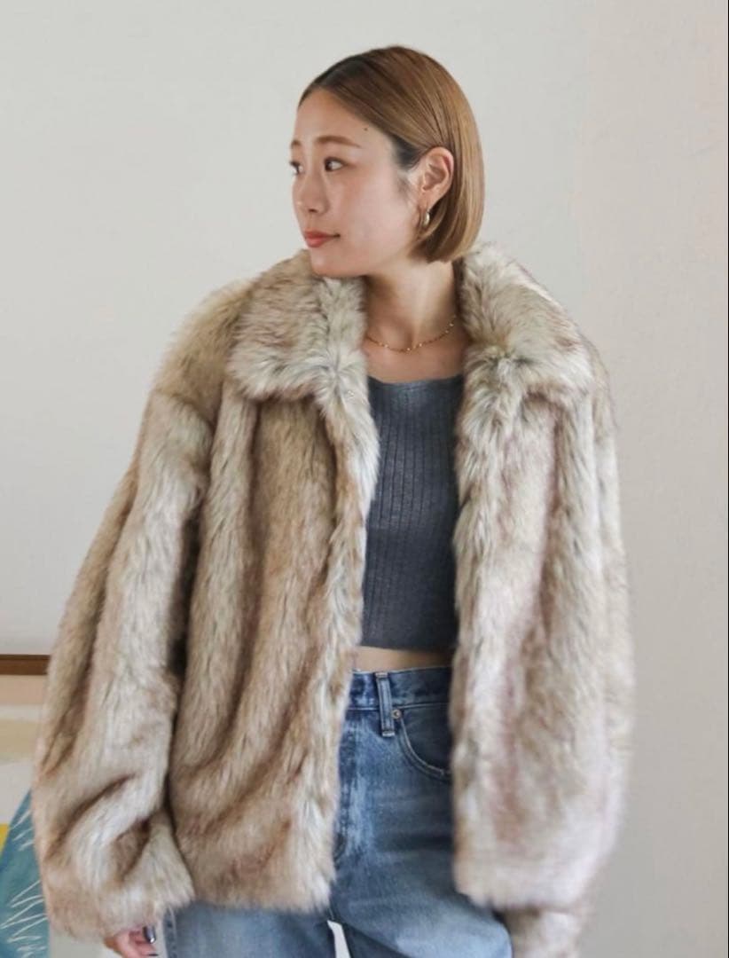 Ungrid ボリュームデザインファーコート　アングリッド