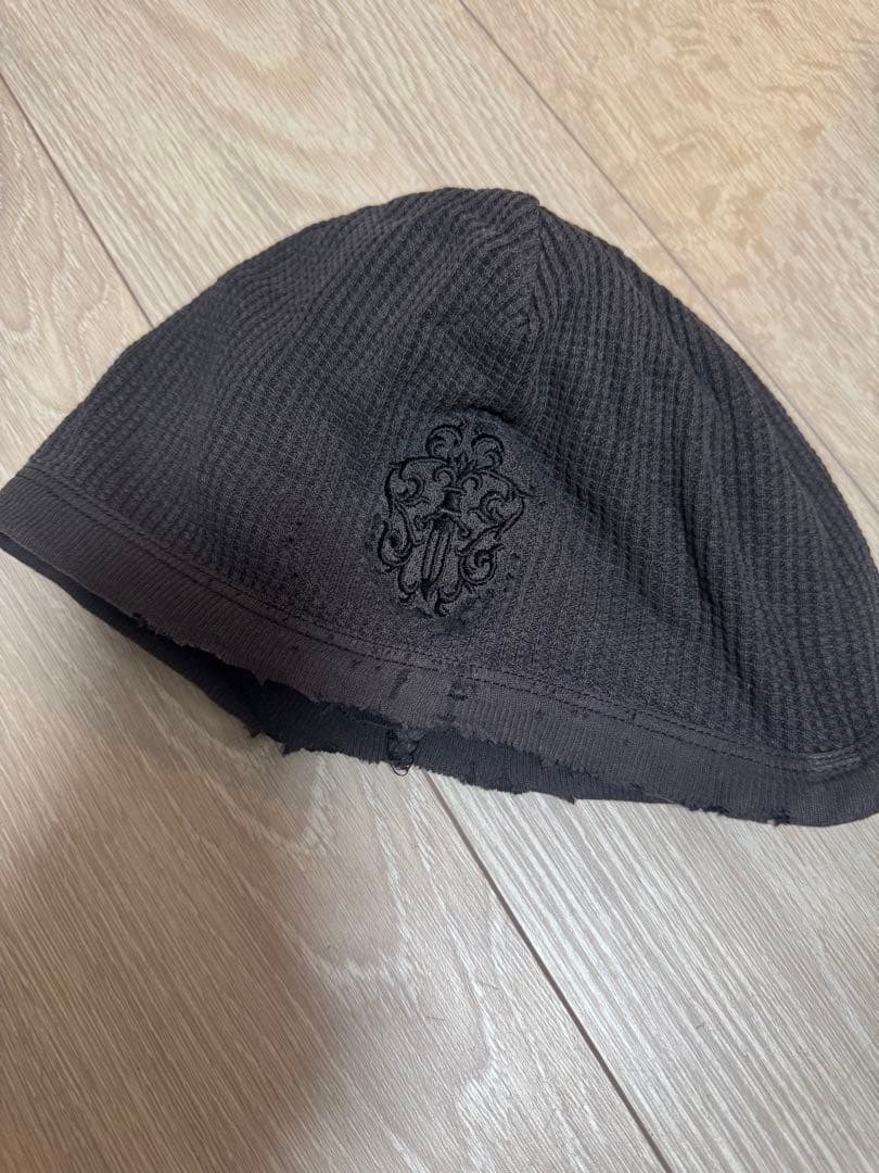 ☆クロムハーツ サーマル　刺繍 ニット帽 ダガー ヴィンテージ