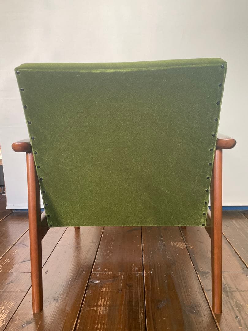 カリモク60　Kチェア1シーター/モケットグリーン