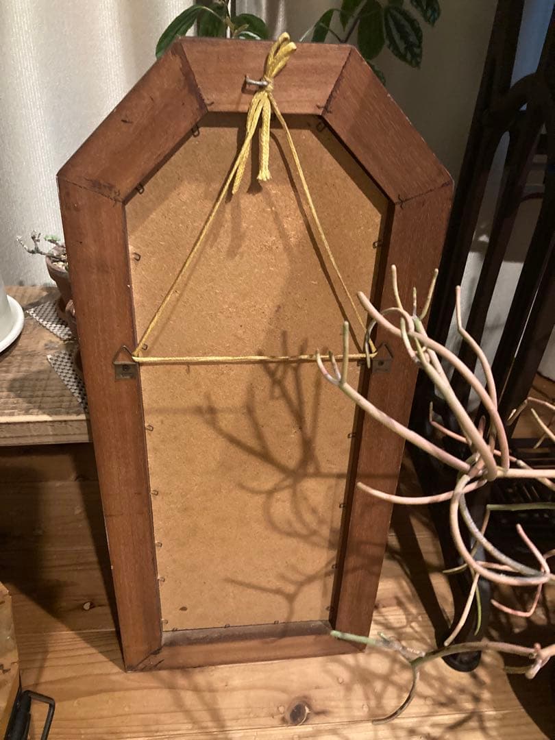 昭和レトロ　木枠姿見　鏡　壁掛け