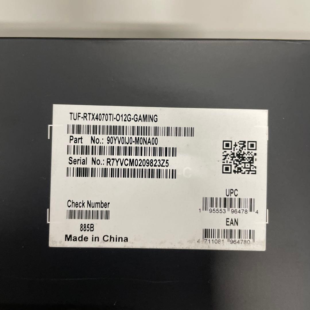 グラフィックボード・グラボ・ビデオカード ASUS TUF Gaming GeForce RTX 4070 Ti