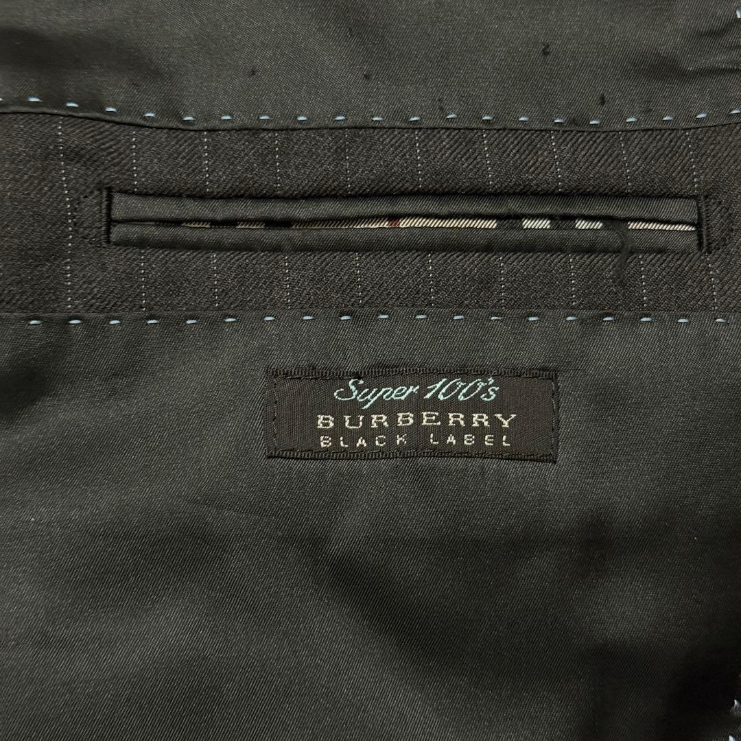 美品　バーバリーブラックレーベル　3ピース L ダークグレー　セットアップスーツ