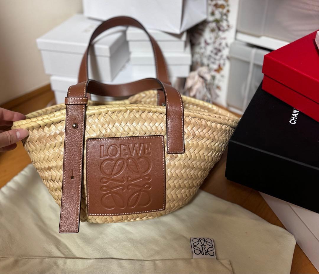 LOEWE バスケットバッグ スモール（ヤシの葉&カーフ） かごバッグ