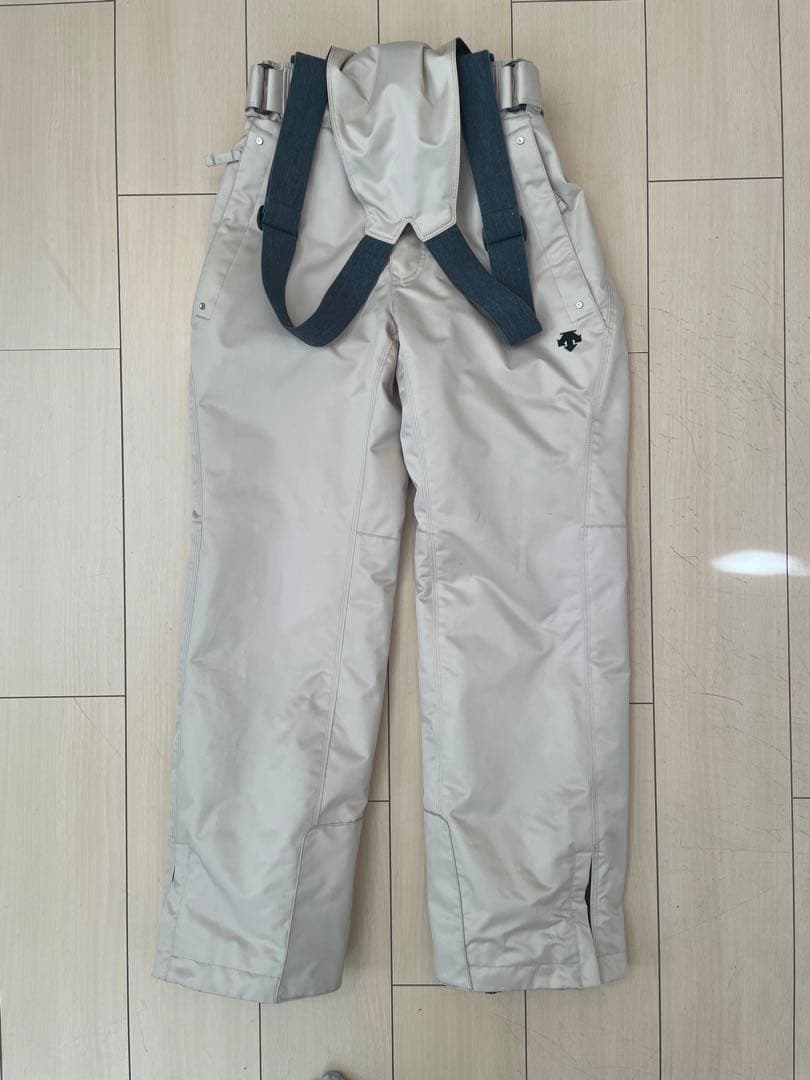 【DESCENTE】スキーウェア　9号上下セット　千鳥格子柄