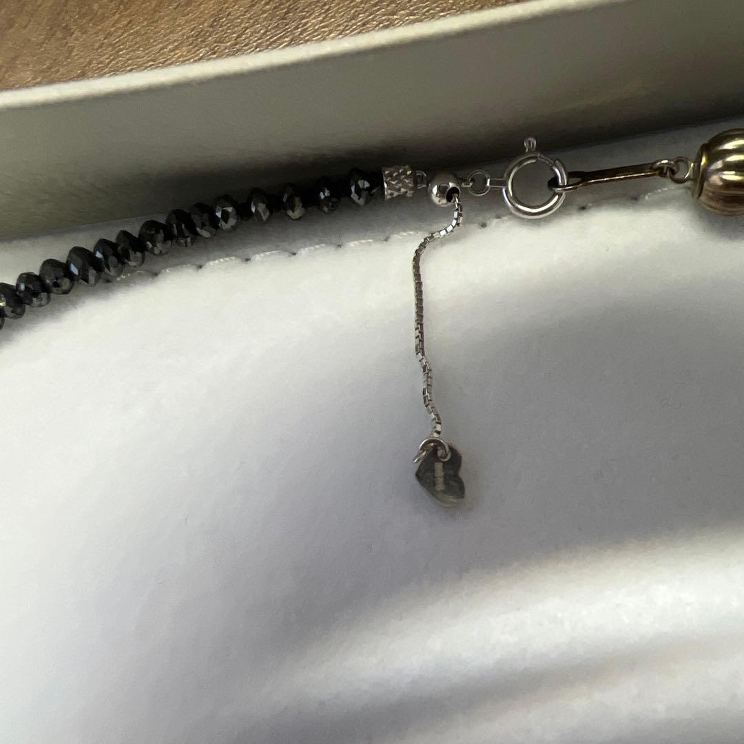 ブラックダイヤモンド　K18WGネックレス