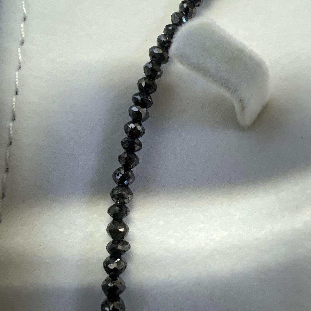 ブラックダイヤモンド　K18WGネックレス