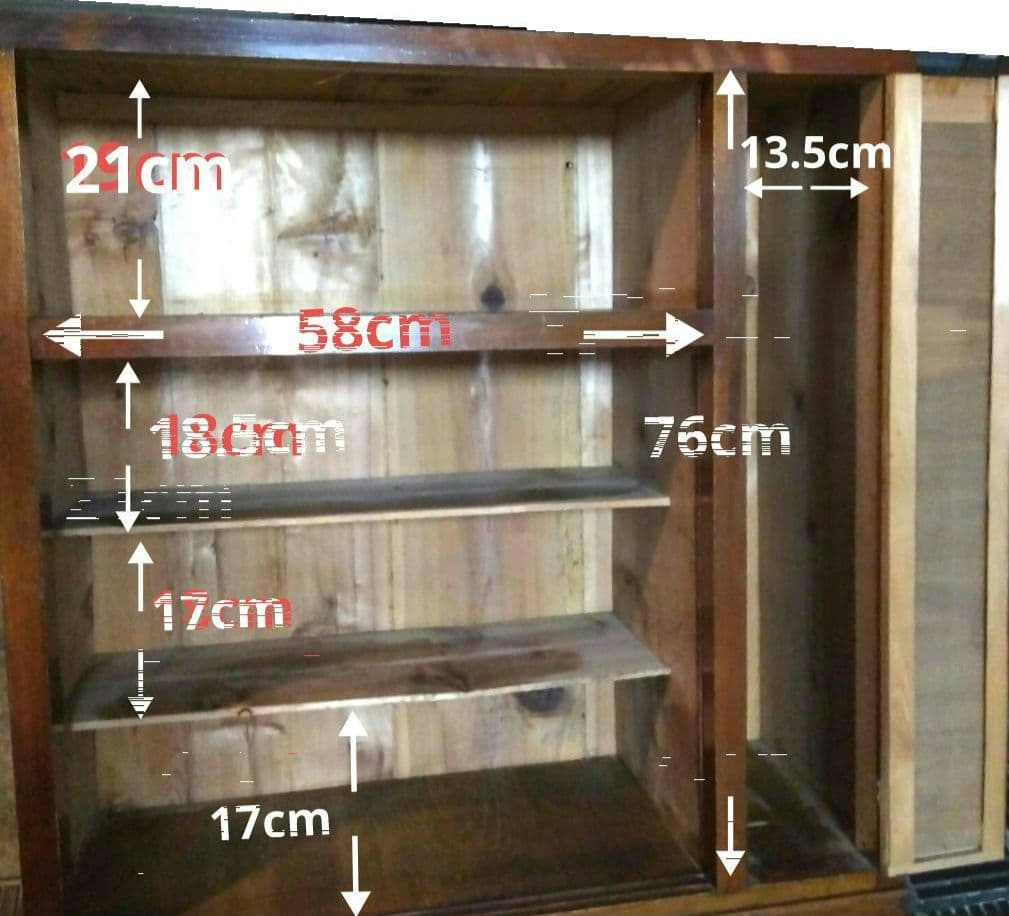 【昭和レトロ】最終値下げ♦ 木製下駄箱 （右端は傘立）✰寄木細工？