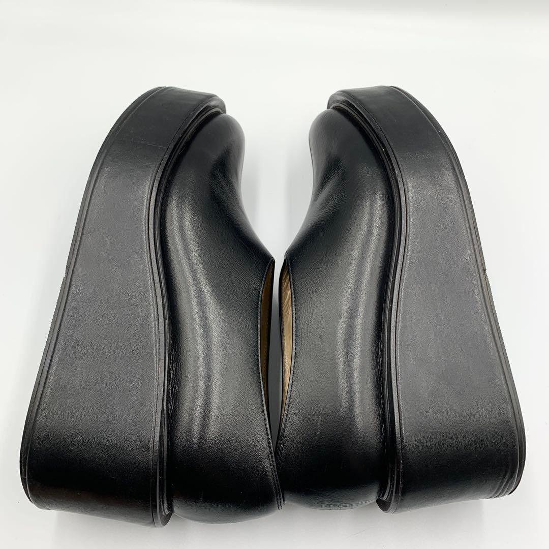 AWA様✨【近年モデル 松本恵奈着用】クラネ　ボリュームソールシューズ　牛革　黒