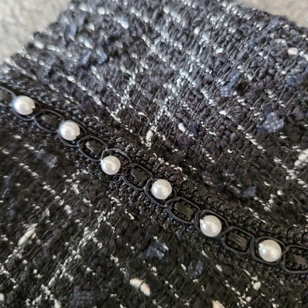 新品M'S GRACY ツイードガウチ ョパンツ ブラック系サイズ38