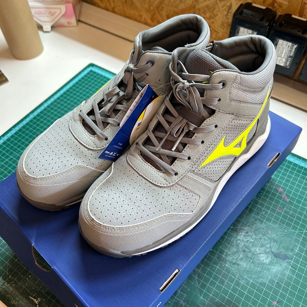 Mizuno 安全靴 ハイカット グレー/イエロー
