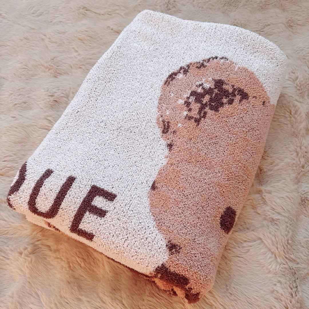 美品 ジェラートピケ ジャガードマルチカバー ブランケット ベア くま