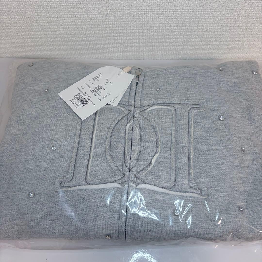 ♡ ダーリッチ Darich ♡ DDロゴビジュージップパーカー　グレー