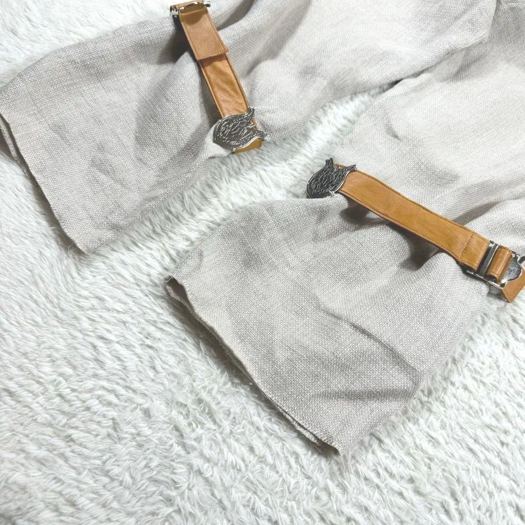 BED J.W FORD ベッドフォード リネン カーゴパンツ レザーベルト 1