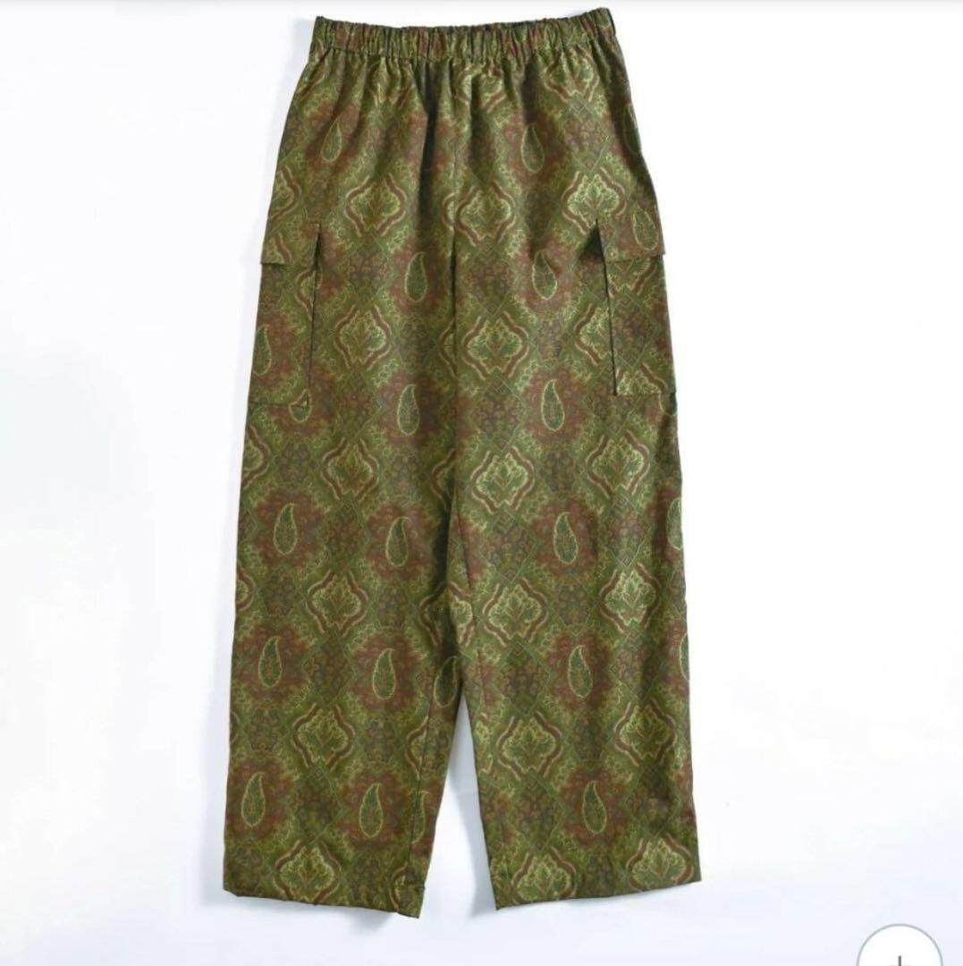 美品✨BASIC AND ACCENT リップストップペイズリー カーゴパンツ