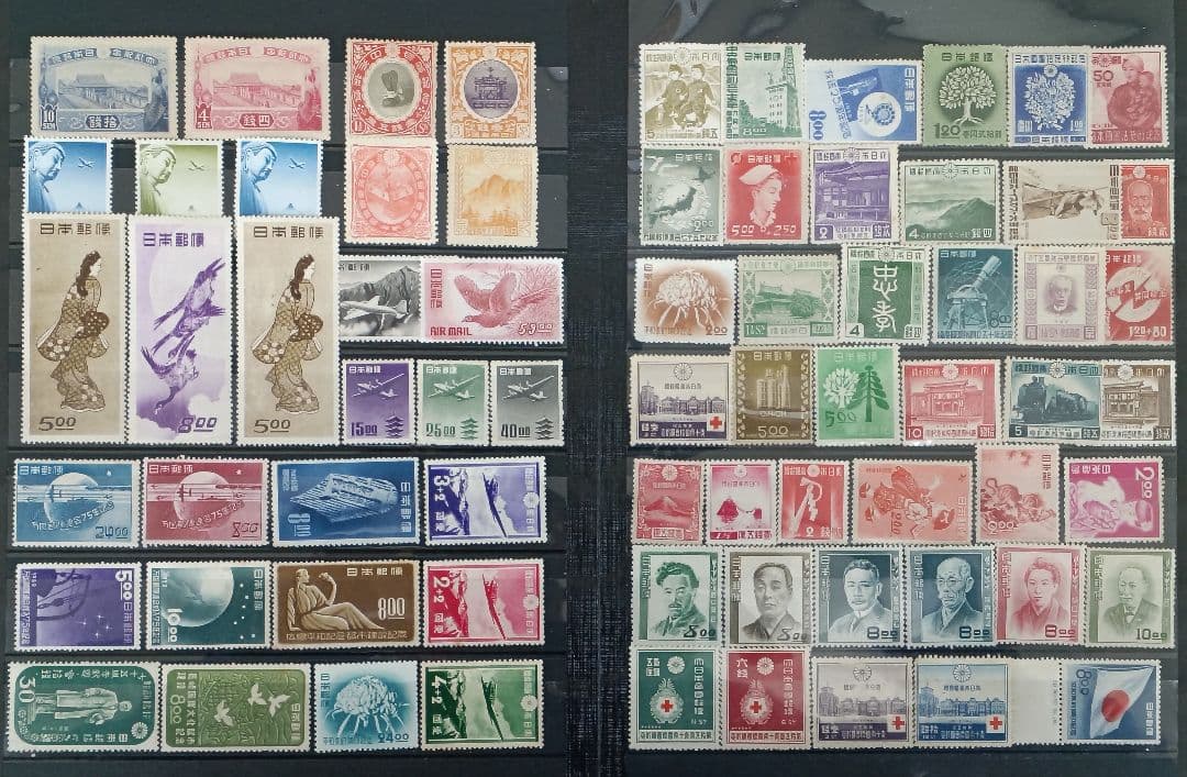 ●　銭単位切手　未使用　大正大礼・見返り・月雁・航空・文化人　その他古い切手　●