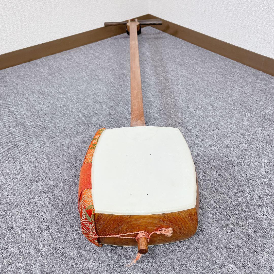 三味線 細棹 花梨 平溝 丸打胴 付属品多数