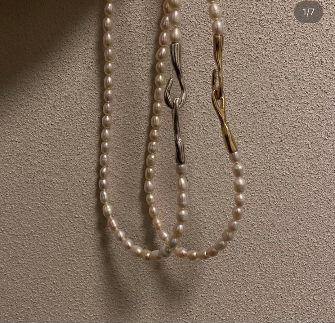 me and her 淡水パールネックレス