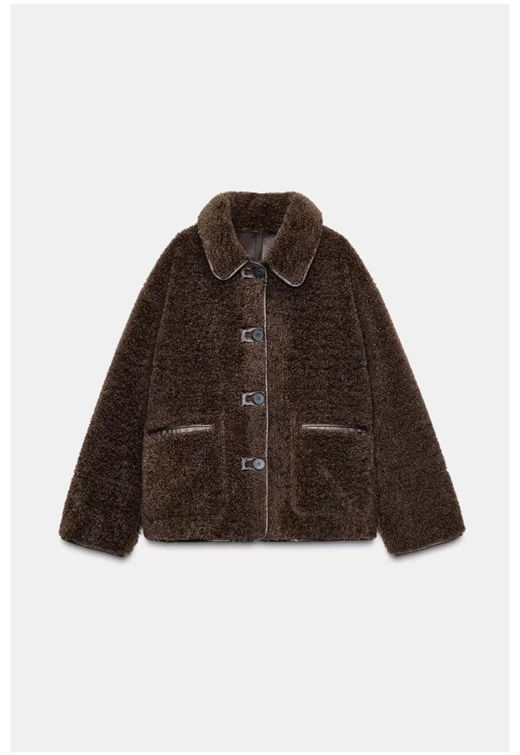 ZARA リバーシブル ダブルフェイス フェイクレザージャケット