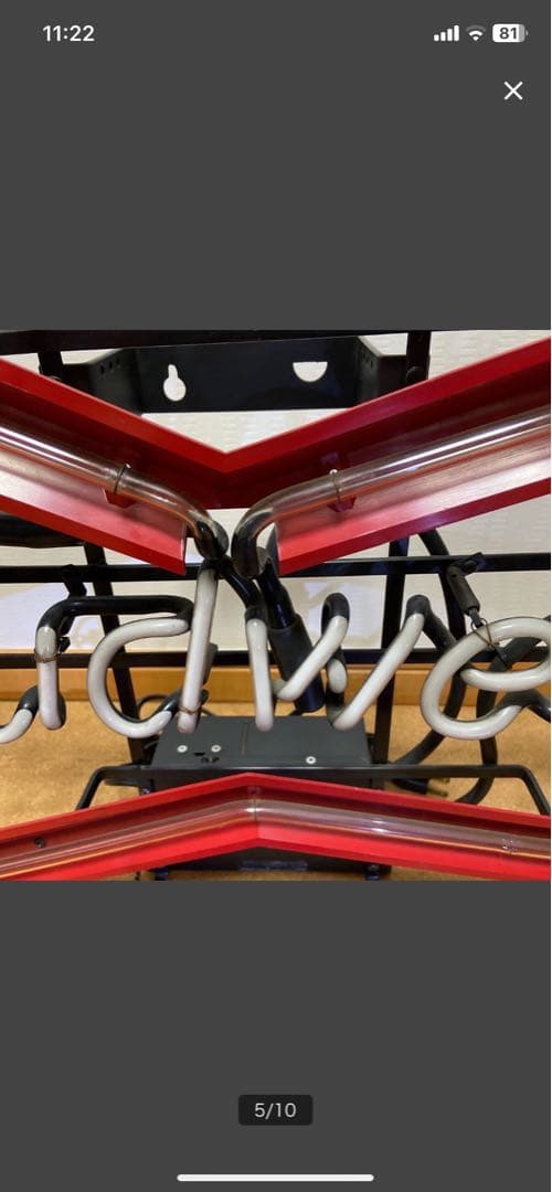 ネオン管　バドワイザー　当時物　アメリカン