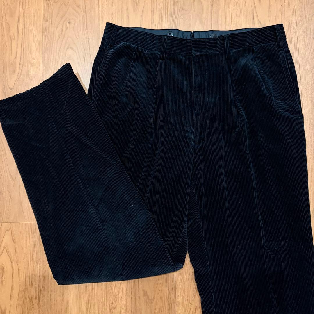 ブラック ◎ 90s POLO ラルフローレン 太畝 コーデュロイパンツ