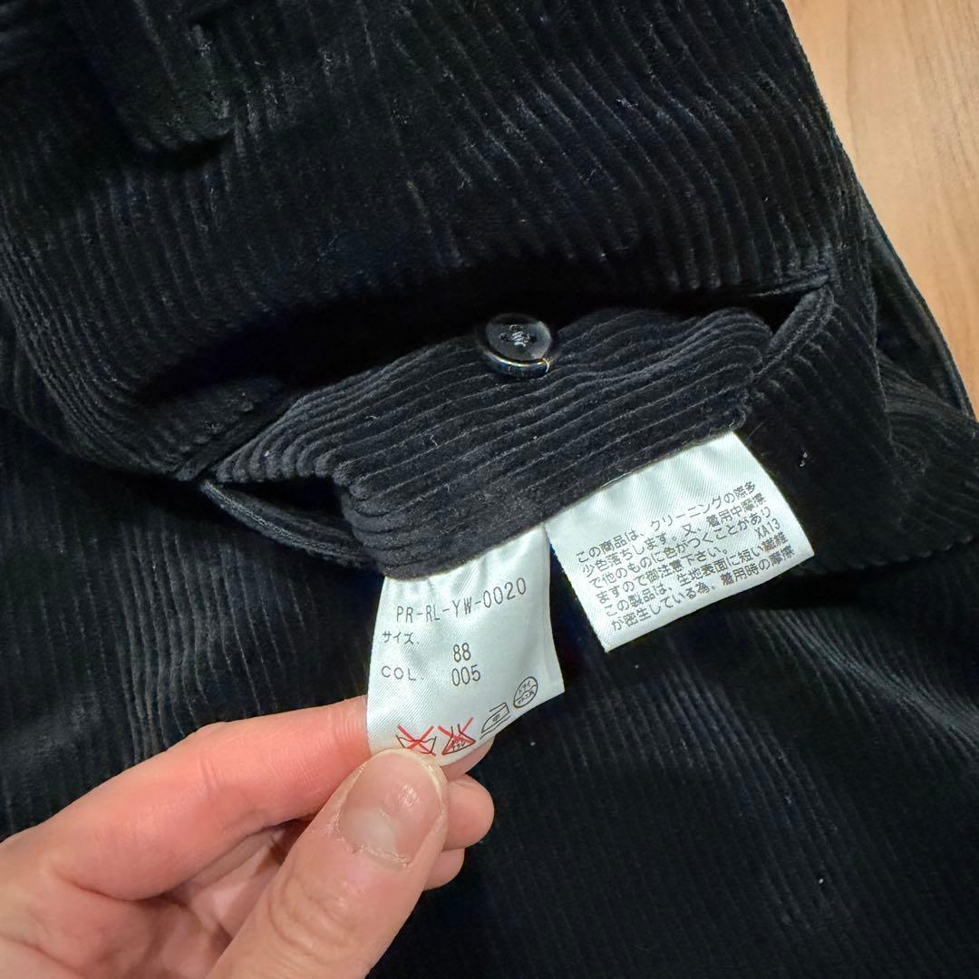 ブラック ◎ 90s POLO ラルフローレン 太畝 コーデュロイパンツ