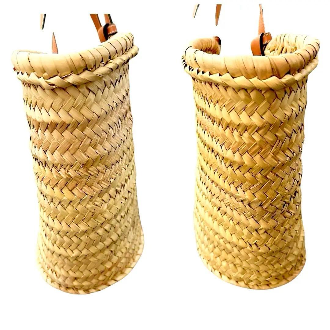 【極美品 ✨】正規品 ロエベ かごバッグ ラフィア トート ラージ バスケット