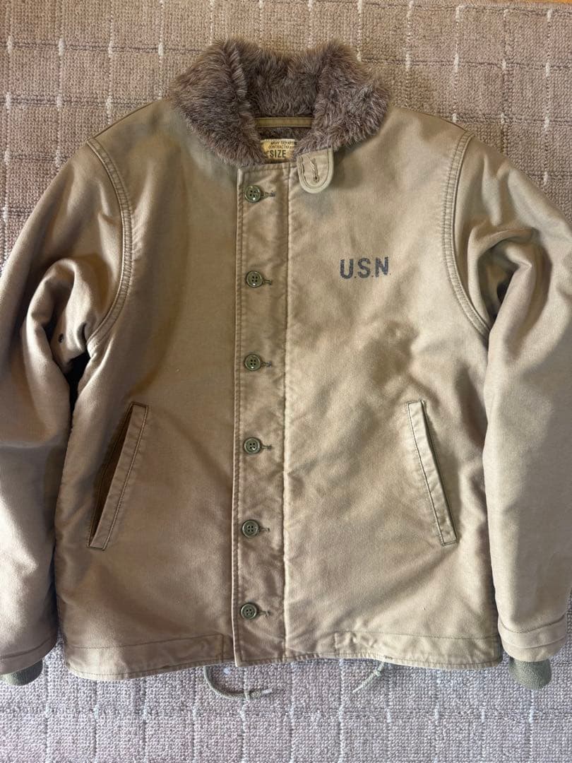 HOUSTON N-1 デッキジャケット　オーバーダイ　Size42