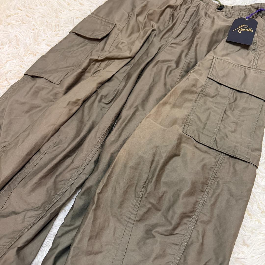 Needles ニードルス カーゴパンツ Mサイズ オリーブ ドローコード付き