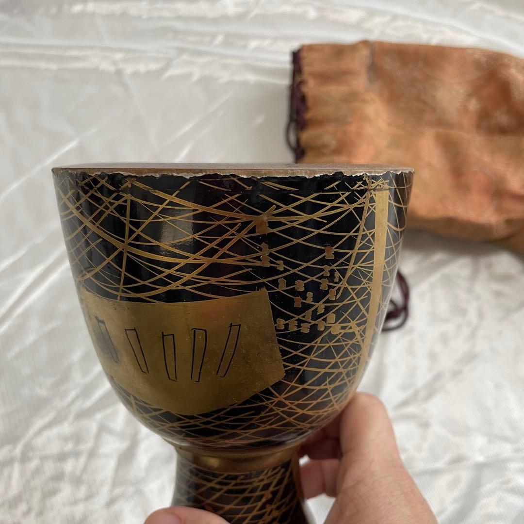 大鼓　胴　蒔絵　和楽器　希少　鼓　骨董　中古　太鼓