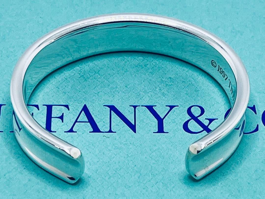 c877美品　1997 ティファニー　1837 ナロー　ワイド　バングル　925