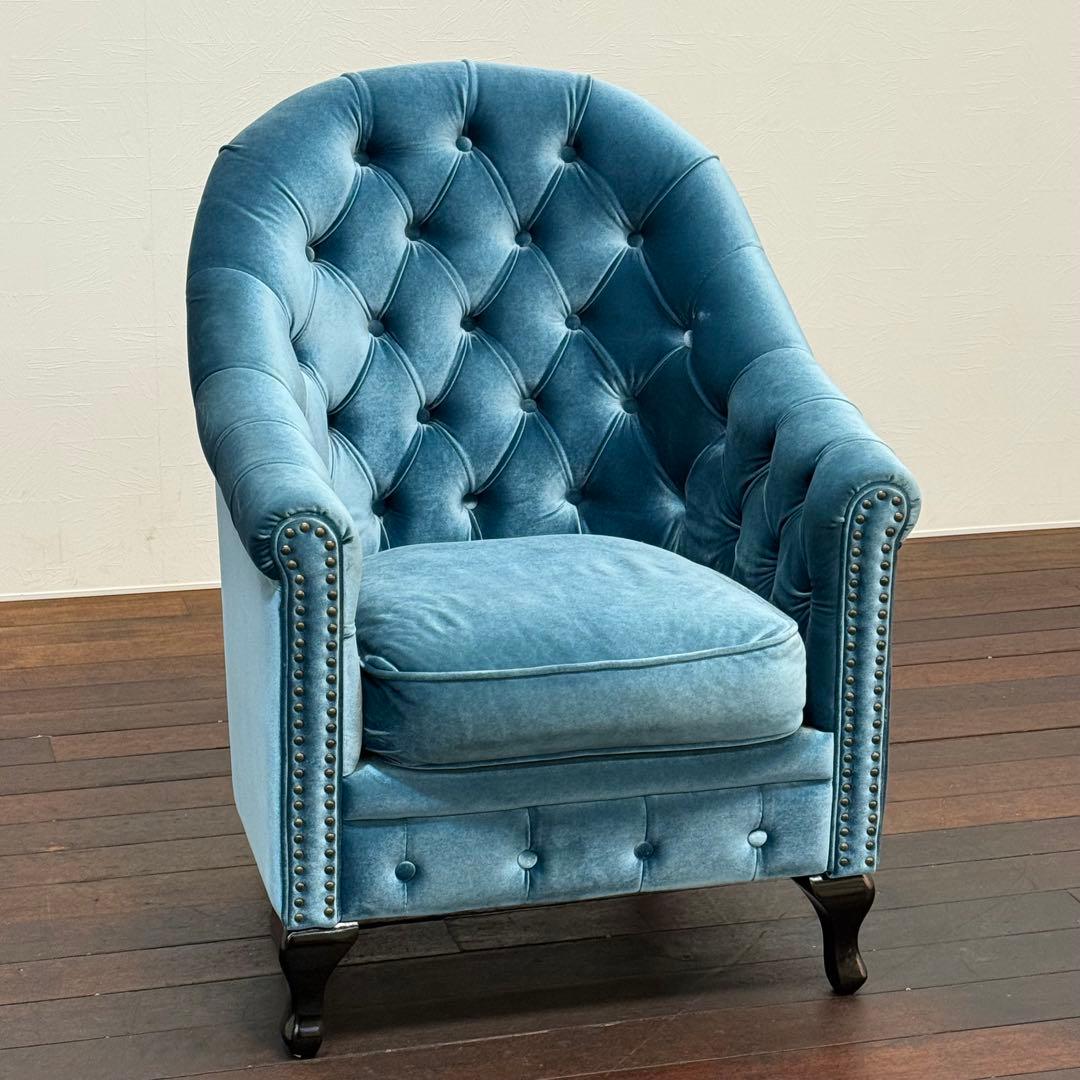 H112K55 VINCENT チェスターフィールド 1人掛けソファ