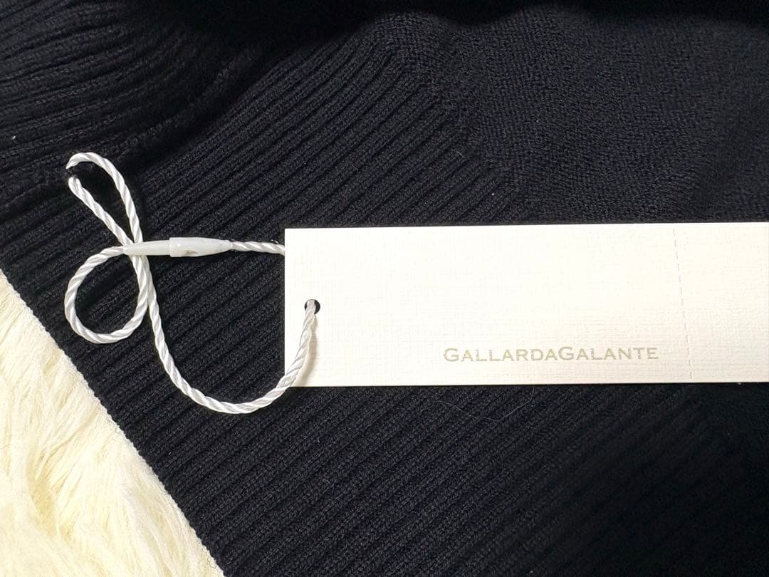 GALLARDAGALANTE タグ付きハイネックロングニットワンピース 黒