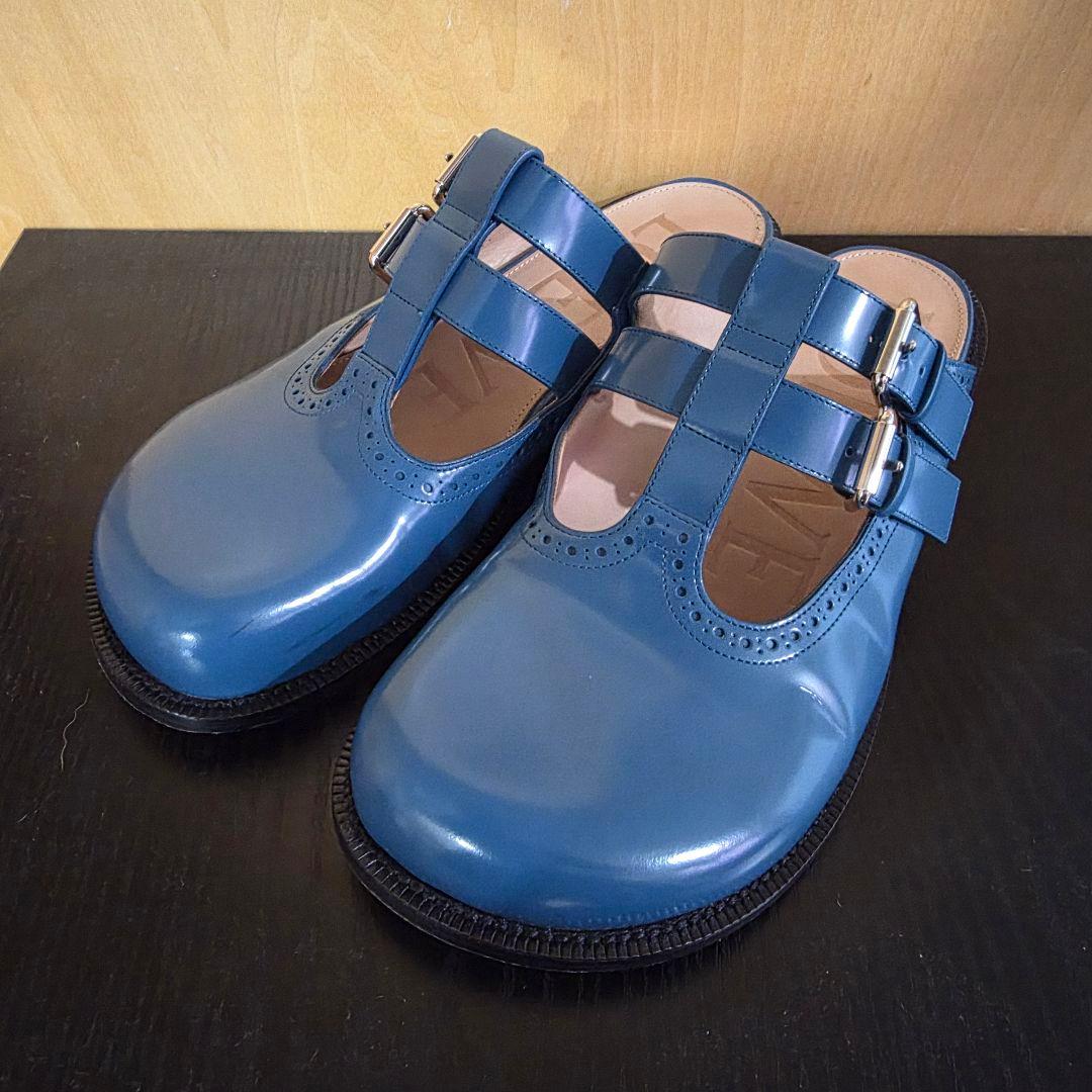 LOEWE　ミュール　ブルー　サンダル　サイズ42（27.5）